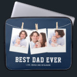 Vatertag | Bester Vater je 3 FotoCollage Laptopschutzhülle<br><div class="desc">Laden Sie Ihre Lieblings-Fotos hoch und fügen Sie Ihre Namen hinzu,  um Ihr eigenes personalisiertes Vatertagsgeschenk zu machen.</div>