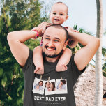 Vatertag | Bester Vater je 3 FotoCollage T-Shirt<br><div class="desc">Laden Sie Ihre Lieblings-Fotos hoch und fügen Sie Ihre Namen hinzu,  um Ihr eigenes personalisiertes Vatertagsgeschenk zu machen.</div>
