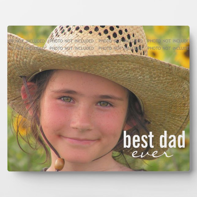 Vatertag Bester Vater je benutzerdefiniertes Foto Fotoplatte (Vorderseite)