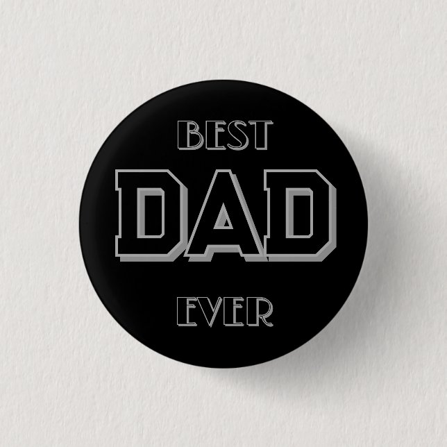 Vatertag Bester Vater je schwarz Button (Vorderseite)