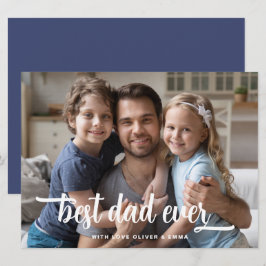 Vatertag Bester Vater je Script-Fotokarte