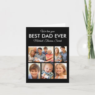 Vatertag Bester Vater je Trendy FotoCollage Karte