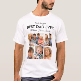 Vatertag Bester Vater je Trendy FotoCollage T-Shirt