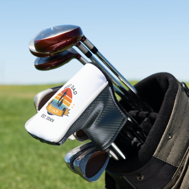 Vatertag Bester Vater nach Par Retro Golf Headcover (In Situ)