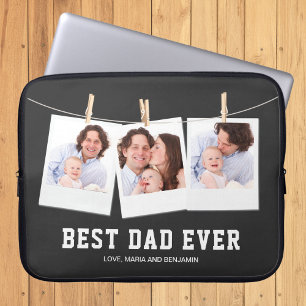 Vatertag Bester Vater überhaupt 3 Foto-Collage Laptopschutzhülle