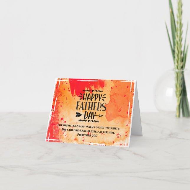 Vatertag Bibel Verse Der Herr segne dich Karte (Vorderseite)