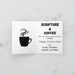 Vatertag Bibel Verse Kaffee und Schrift Feiertagskarte