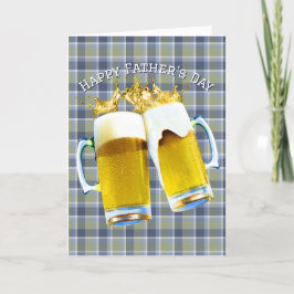 Vatertag Bier auf Kariert Karte