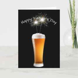 Vatertag-Bier mit Sparklern Karte