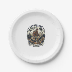 Vatertag Bigfoot Dad Shirt Dad Modus In Der Wildni Pappteller