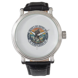 Vatertag Bigfoot Dad Shirt Lustiger Wald Legende D Armbanduhr