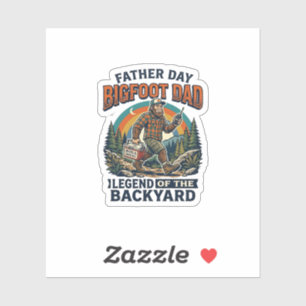 Vatertag Bigfoot Dad Shirt Snacks Held Funny Gif Aufkleber