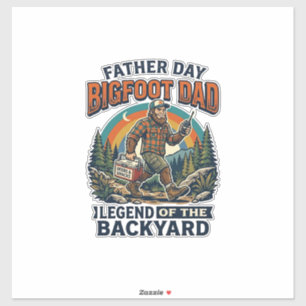 Vatertag Bigfoot Dad Shirt Snacks Held Funny Gif Aufkleber