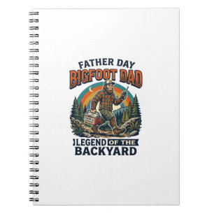Vatertag Bigfoot Dad Shirt Snacks Held Funny Gif Notizblock