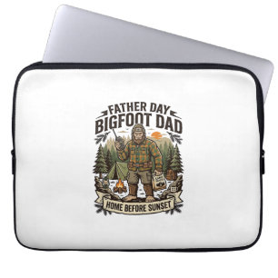 Vatertag Bigfoot Dad Shirt Woodland Papa Retro G Laptopschutzhülle
