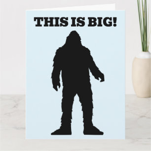 VATERtag Bigfoot lustige große Grußkarte Karte