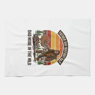 Vatertag Bigfoot Papa Shirt Camping Legende Vater Geschirrtuch