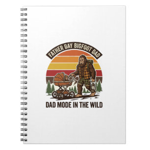 Vatertag Bigfoot Papa Shirt Camping Legende Vater Notizblock