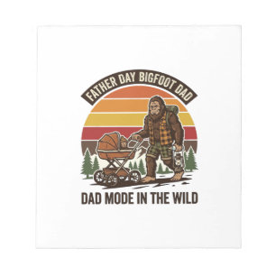 Vatertag Bigfoot Papa Shirt Camping Legende Vater Notizblock