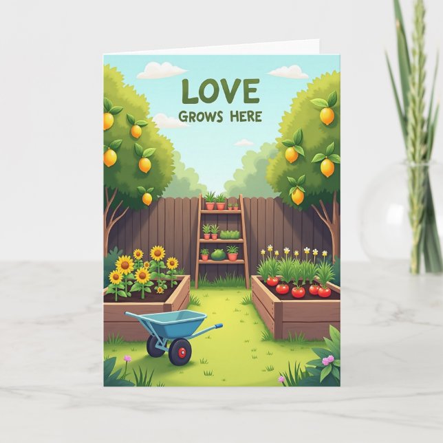 Vatertag Blumen der Liebe Karte (Vorderseite)
