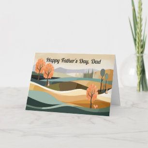 Vatertag Card mit Abstrakter Landschaft Ankündigung