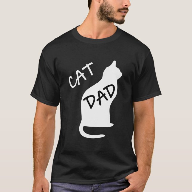Vatertag Cat Dad T-Shirt (Vorderseite)