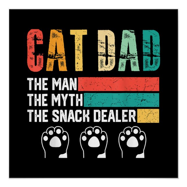 Vatertag Cat Vater Poster (Vorderseite)