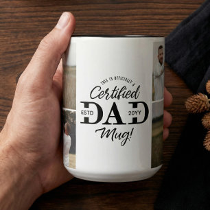 Vatertag Certified Dad Tasse Dad Fotocollage