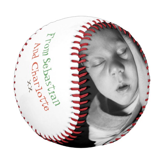 Vatertag Custom Personalisiert Baseball (Schrägansicht)