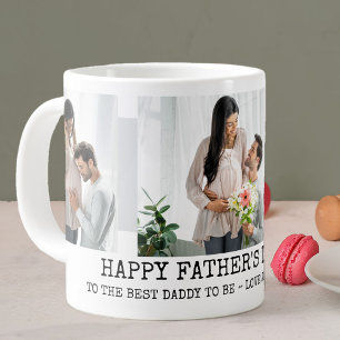 Vatertag Daddy zu sein 3 Foto Grau Jumbo-Tasse