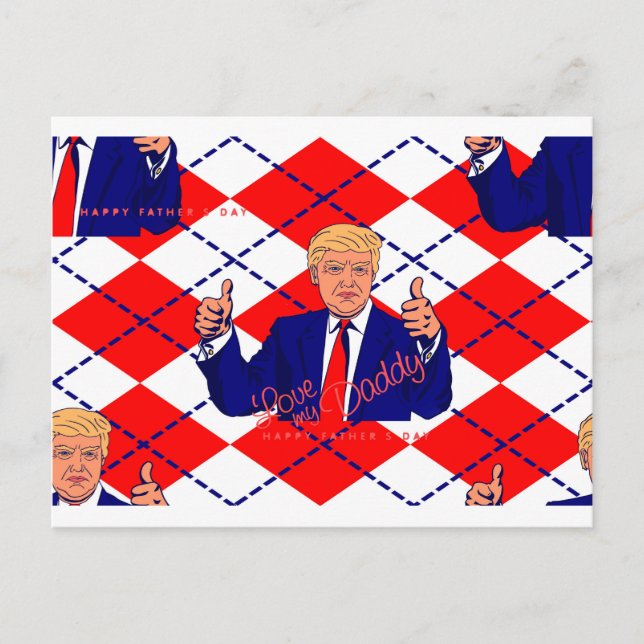 Vatertag Donald Trump Postkarte (Vorderseite)