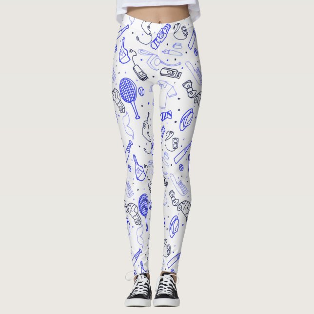 Vatertag Doodle Leggings (Vorderseite)