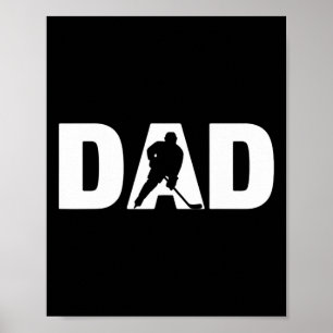 Vatertag Eishockeyspieler Herren Eishockey Papa Poster