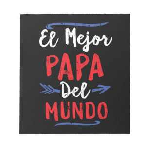 Vatertag EL Mejor Papa Del Mundo Dad Notizblock