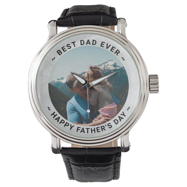 Vatertag Foto Armbanduhr (Vorderseite)