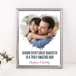 Vatertag Foto Geschenk von Töchterherz Poster