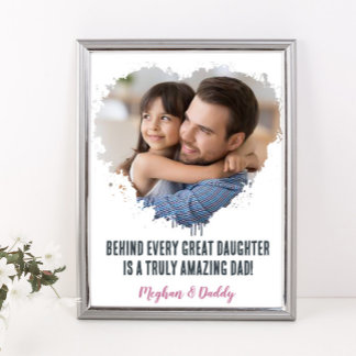 Vatertag Foto Geschenk von Töchterherz Poster