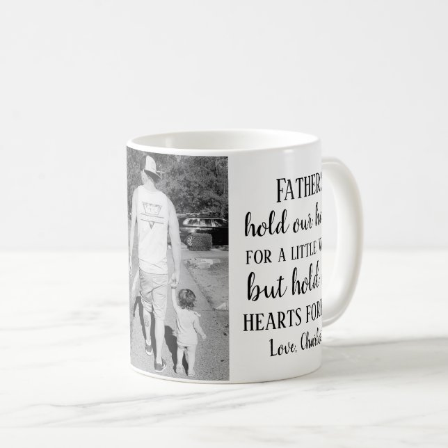 Vatertag Foto-Tochter-Zitat Kaffeetasse (VorderseiteRechts)