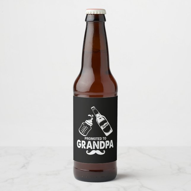 Vatertag für Großvater Bierflaschenetikett (Vorderseite)