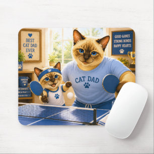 Vatertag für Katzenpapa-Tischtennisliebhaber Mousepad