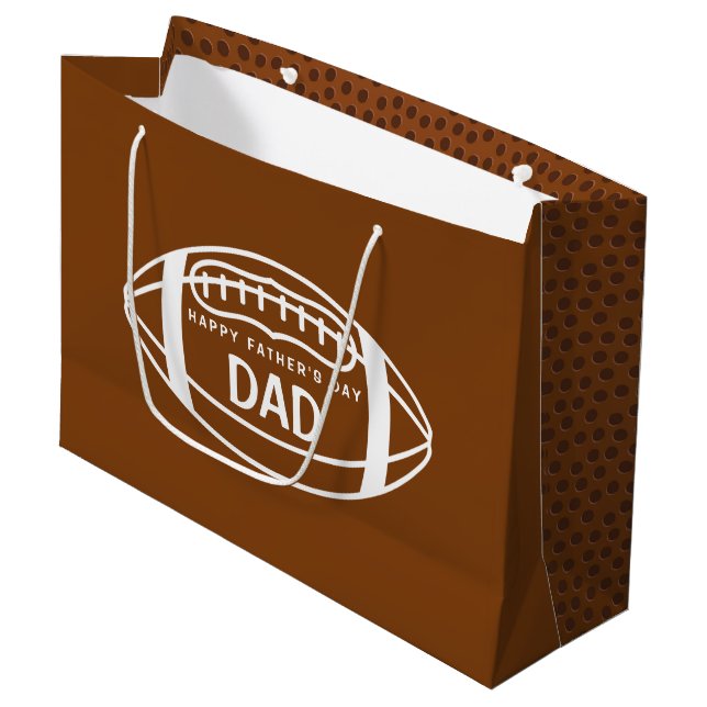 Vatertag Fußball Geschenktasche Große Geschenktüte (Vorderseite Schrägansicht)