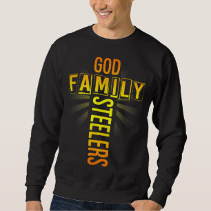 Vatertag Gabe Gott Familie Steeler Sweatshirt