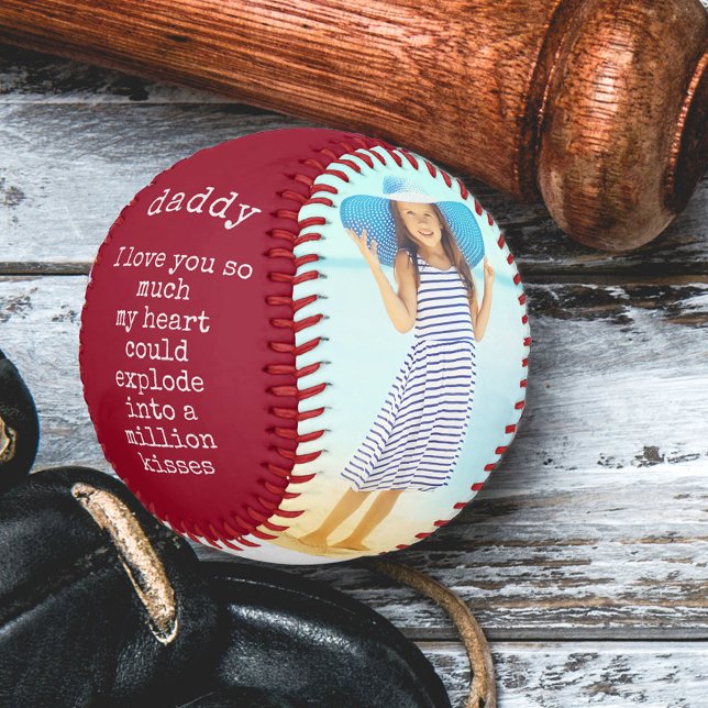 Vatertag Gedicht und 2 benutzerdefinierte Fotos Ro Baseball (Von Creator hochgeladen)