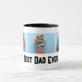 Vatertag Geschenk Bester Vater je 3 FotoCollage Tasse