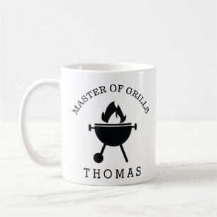 Vatertag Geschenk Meister der Grills hinzufügen I Kaffeetasse