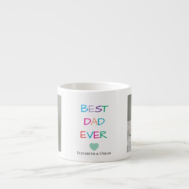 Vatertag Geschenk mit Kindernamen - Bester Vater j Espressotasse (Vorderseite)