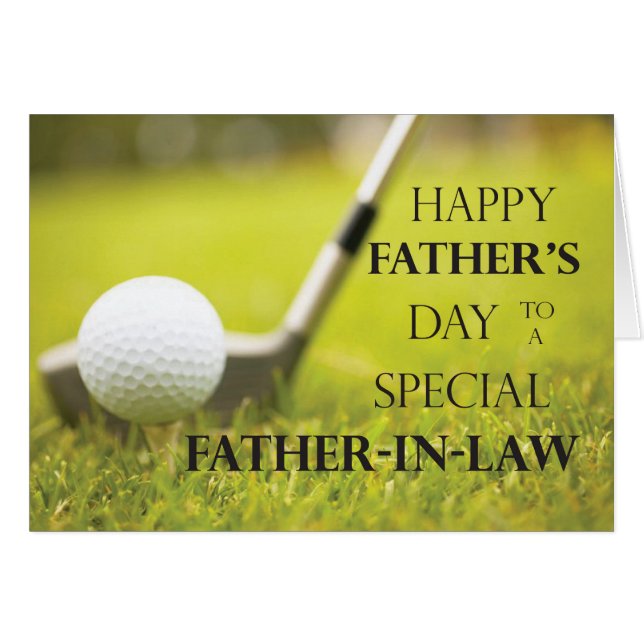 Vatertag-Golf-Ball im Gras (Vorderseite (Horizontal))