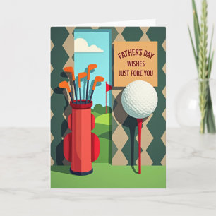 Vatertag Golf Grüße Karte