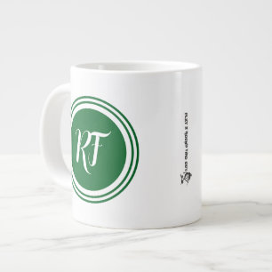 Vatertag Golf Papa Grün Schrift Kreis Monogramm Jumbo-Tasse