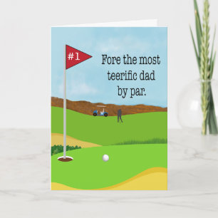 Vatertag Golf Wortwitz Humor Karte